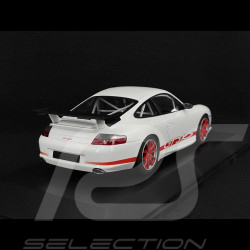 Porsche 911 GT3 RS Typ 996 2002 Weiß / Rote Streifen 1/18 Minichamps 155062020