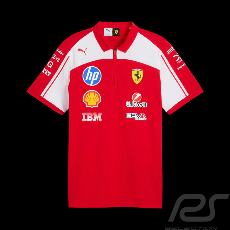 Polo Ferrari F1 Team Leclerc / Hamilton 2026 Rouge Puma 701238727-001 - mixte