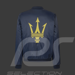 Maserati Bomberjacke mit Dreizack-Logo Hergestellt in Italien Marineblau - Unisex