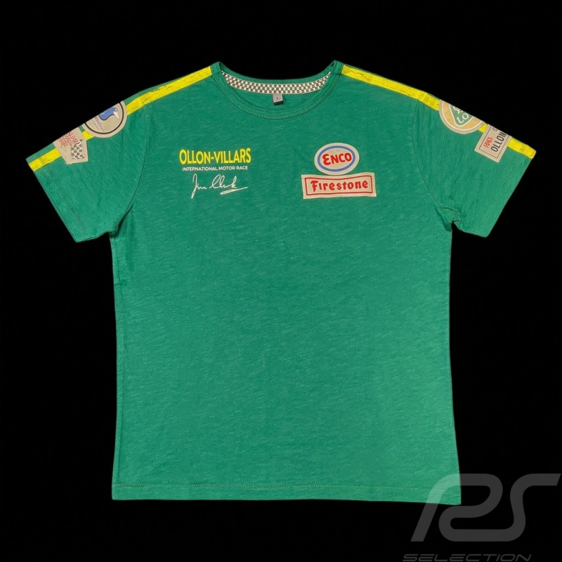 Jim Clark T-Shirt Ollon-Villars 1965 Grün Rennen - Herren
