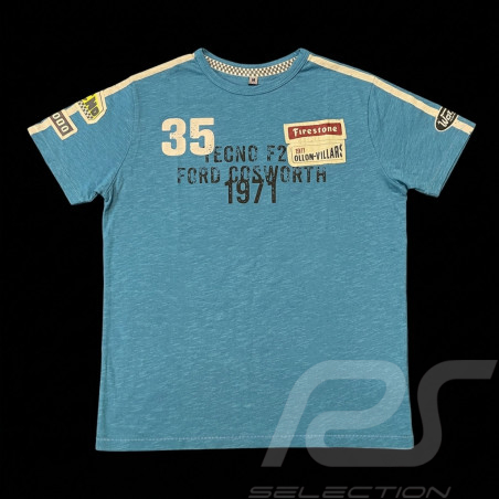 François Cevert T-Shirt n° 35 Ollons-Villars 1971 Blue - Men