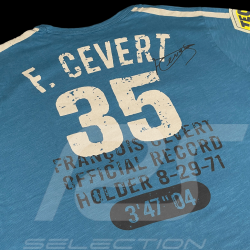 T-Shirt François Cevert n° 35 Ollons-Villars 1971 Bleu - Homme