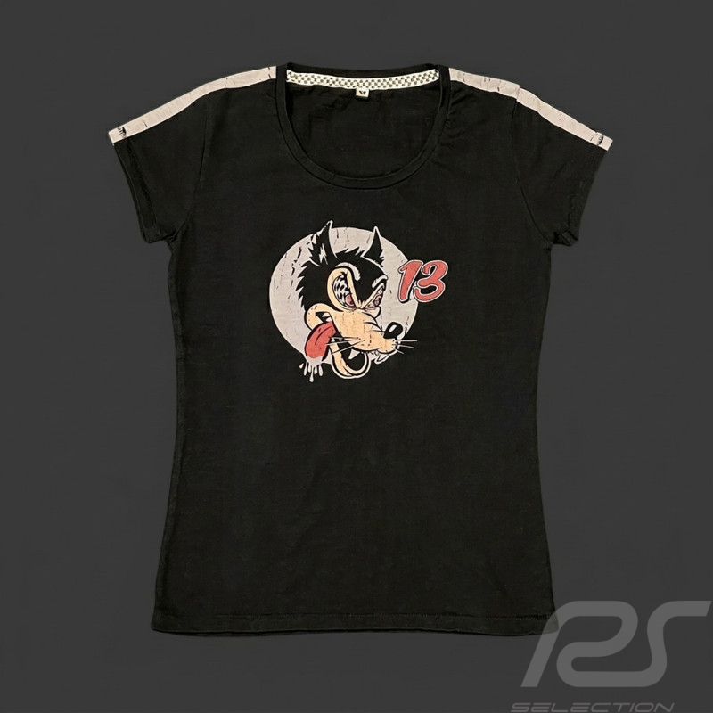 T-Shirt Speed Wolf n° 13 Noir Carbone - Femme