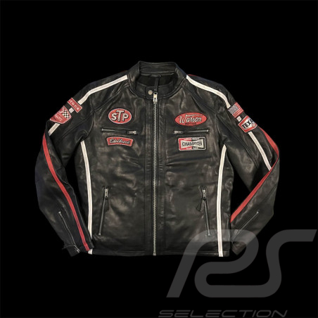 Daytona Leather Jacket Black / Red - Men
