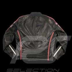 Veste Cuir Daytona Noir / Rouge - Homme