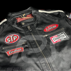 Daytona Leather Jacket Black / Red - Men