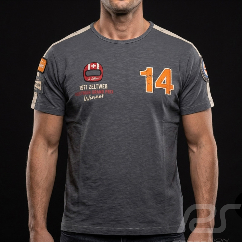Jo Siffert T-Shirt n° 14 Austrian GP 1971 Carbon Grey - Men