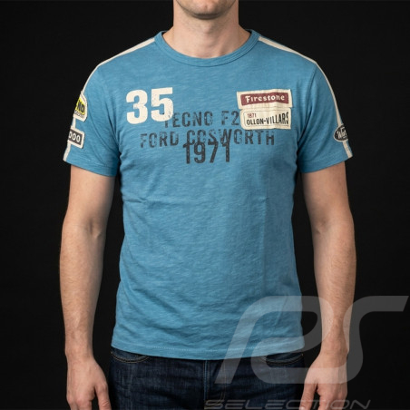 François Cevert T-Shirt n° 35 Ollons-Villars 1971 Blue - Men