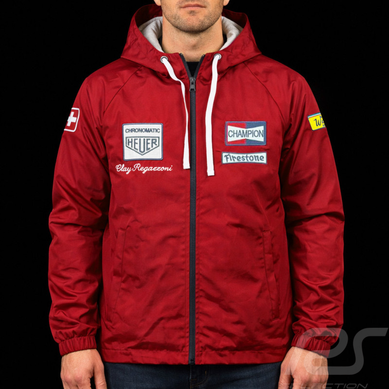 Veste Clay Regazzoni n° 4 Monza 1970 Coupe-Vent Bordeaux - Mixte