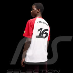 T-shirt Ferrari F1 Team n° 16 Charles Leclerc Puma Blanc / Rouge 701238487-001 - mixte
