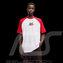 Ferrari T-Shirt F1 Team n° 16 Charles Leclerc Puma Weiß / Rot 701238487-001 - unisex
