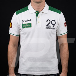 Jo Siffert Polo-Shirt n° 29 Warson Weiß / Green Grün - herren