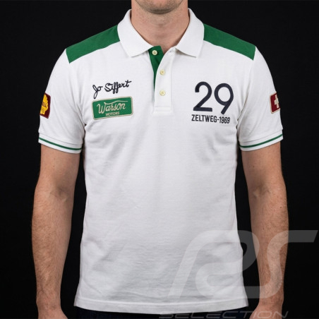 Jo Siffert Poloshirt n° 29 Warson White / Green 24023 - men