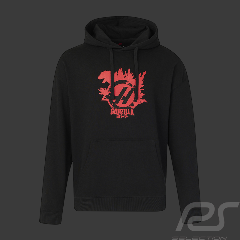 Haas Kapuzenpullover F1 Team Godzilla Schwarz - Unisex
