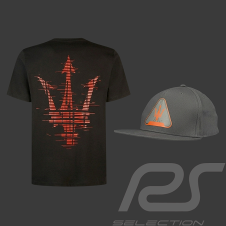 Duo Maserati T-Shirt + Maserati Hat Sport Grey / Black - Unisex