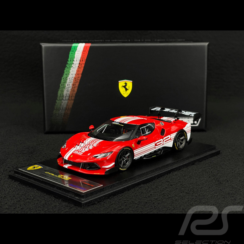 Ferrari 296 Challenge n° 32 2023 Launch Version Red / White 1/43 Looksmart LSRC181