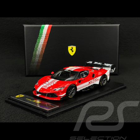 Ferrari 296 Challenge n° 32 2023 Markteinführungsversion Rot / Weiß 1/43 Looksmart LSRC181