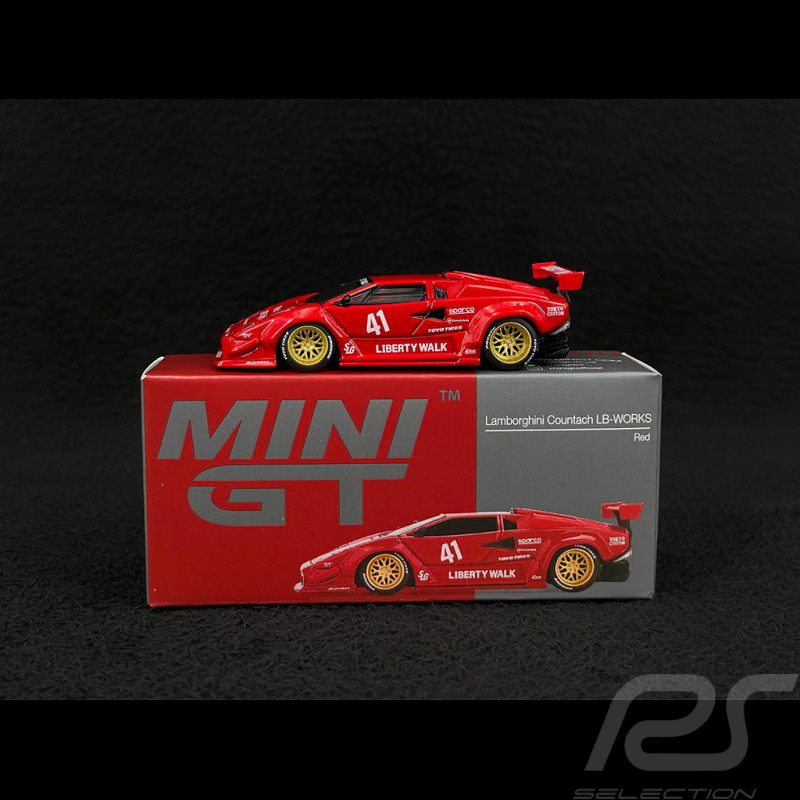 Lamborghini Countach LB Works n° 41 2025 Rouge 1/64 Mini GT MGT01100-L