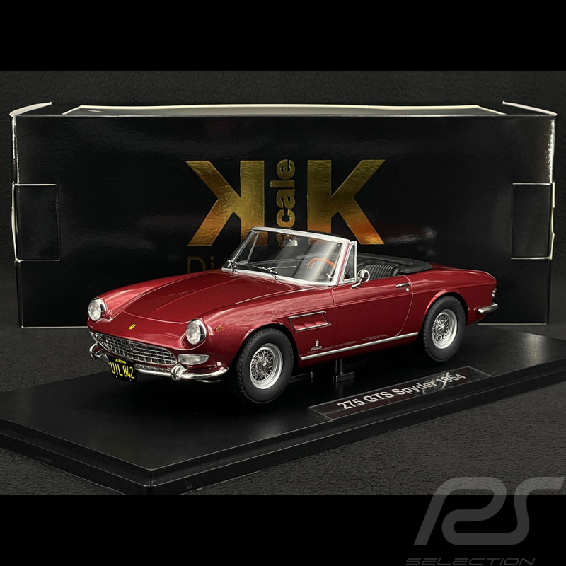 Ferrari 275 GTS Pininfarina Spyder 1964 Steve McQueen Rot Metallic 1/18 KK Scale KKDC180249