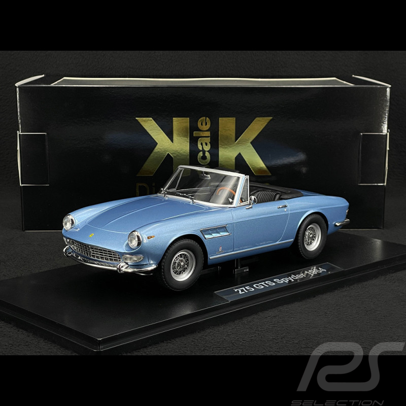 Ferrari 275 GTS Pininfarina Spyder 1964 mit Speichenfelgen Hellblau 1/18 KK Scale KKDC180246
