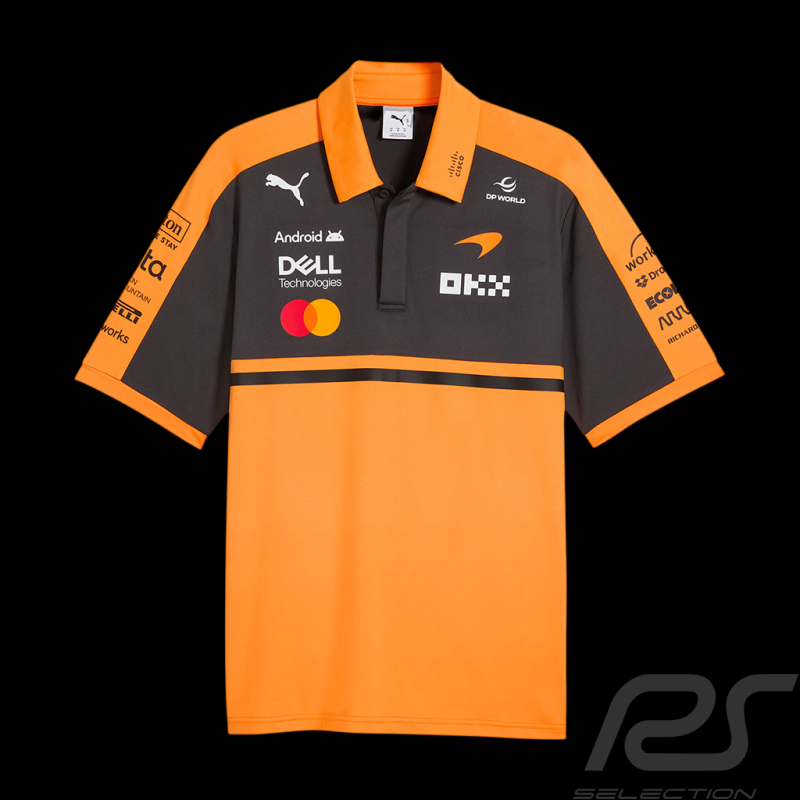 McLaren Polo Shirt F1 Team Norris / Piastri 2026 Papaya Orange Puma 701241087-001 - Unisex