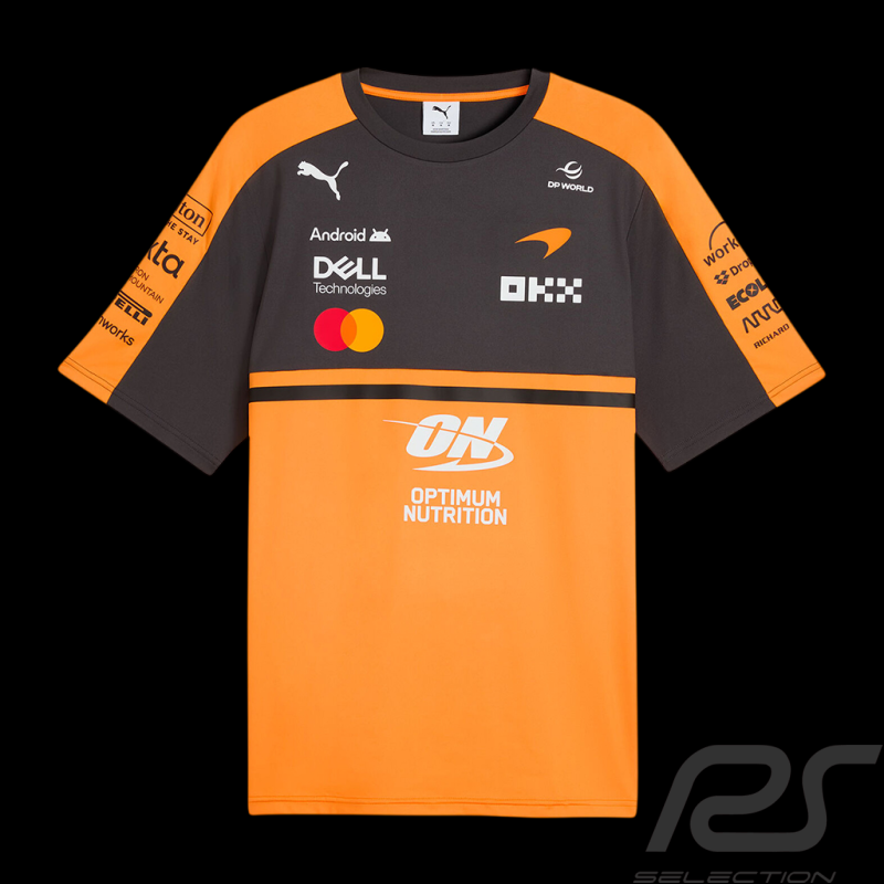 T-Shirt McLaren F1 Team Norris / Piastri 2026 Orange Papaye Puma 701241089-001 - Mixte