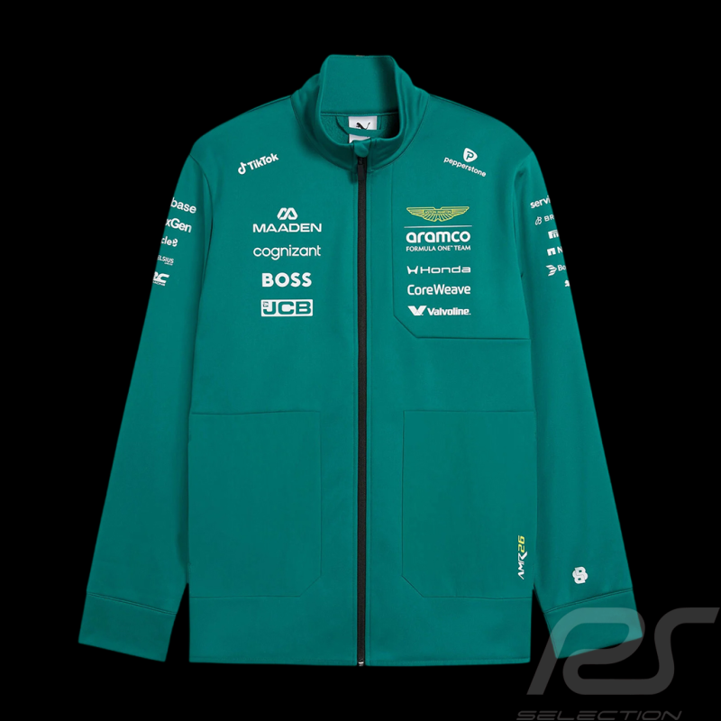 Aston Martin Softshelljacke F1 Team Alonso / Stroll 2026 Green Lux Puma 701239694-001 - Unisex