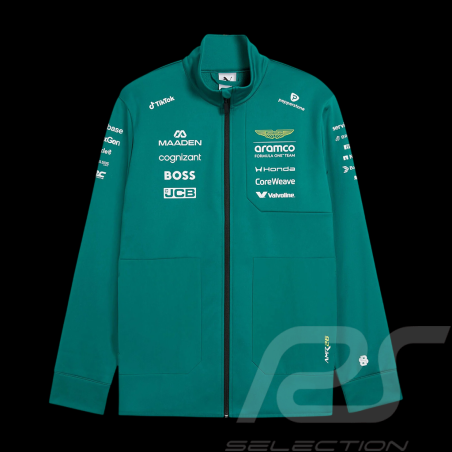 Veste Aston Martin Softshell F1 Team Alonso / Stroll 2026 Vert Lux Puma 701239694-001 - Mixte
