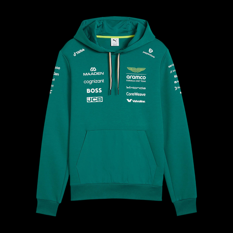 Aston Martin Hoodie F1 Team Alonso / Stroll 2026 Green Lux Puma