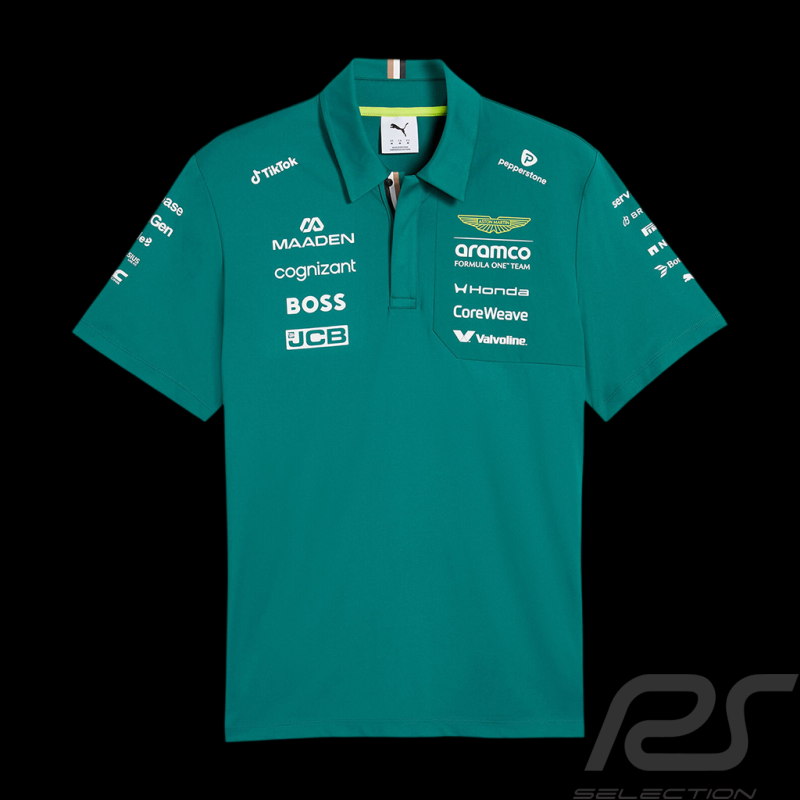 Polo Aston Martin F1 Team Alonso / Stroll 2026 Vert Lux Puma 701239682-001 - Mixte