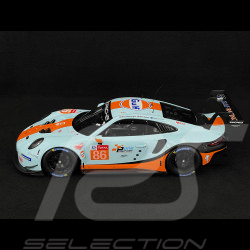 Porsche 911 RSR Type 991 n° 86 24h Le Mans 2018 Gulf Racing 1/12 Ixo LEGT12008