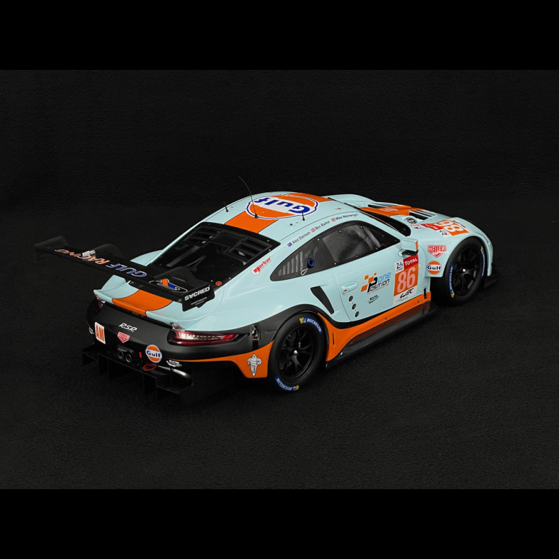 Porsche 911 RSR Typ 991 n° 86 24h Le Mans 2018 Gulf Racing 1/12 Ixo ...