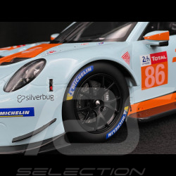 Porsche 911 RSR Typ 991 n° 86 24h Le Mans 2018 Gulf Racing 1/12 Ixo LEGT12008