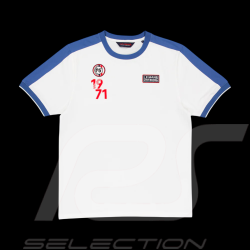 Steve McQueen T-Shirt Le Mans 1971 Weiß / Blau SQ261TSM02-002 - Herren