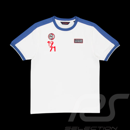 Steve McQueen T-Shirt Le Mans 1971 White / Blue SQ261TSM02-002 - Men
