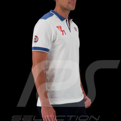 Steve McQueen Poloshirt Le Mans 1971 Weiß / Blau SQ261POM02-002 - Herren