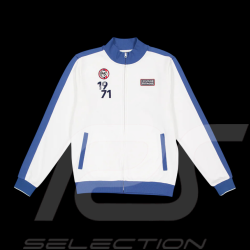 Veste Steve McQueen Le Mans 1971 Zippée Blanc / Bleu SQ261SSM02-002 - Homme