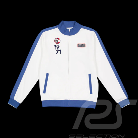 Steve McQueen Zip-Up Jacket Le Mans 1971 White / Blue SQ261SSM02-002 - Men
