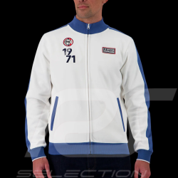 Steve McQueen Reißverschlussjacke Le Mans 1971 Weiß / Blau SQ261SSM02-002 - Herren