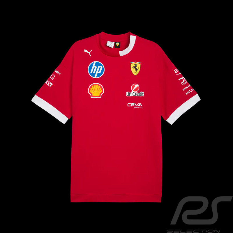 T-shirt Ferrari F1 Team Leclerc / Hamilton Puma Rouge 713571-01 - mixte