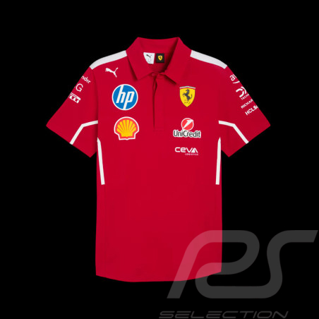 Polo Ferrari F1 Team Leclerc / Hamilton Puma Rouge Foncé 763944-01 - mixte