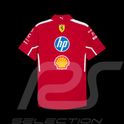 Ferrari Poloshirt F1 Team Leclerc / Hamilton Puma Dunkelrot 763944-01 - unisex
