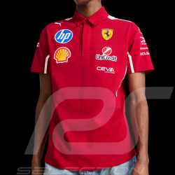 Ferrari Poloshirt F1 Team Leclerc / Hamilton Puma Dunkelrot 763944-01 - unisex