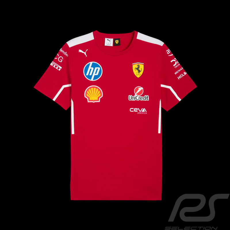 T-shirt Ferrari F1 Team Leclerc / Hamilton Puma Rouge Foncé 763945-01 - mixte