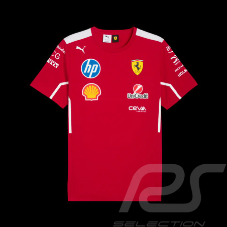 Ferrari T-Shirt F1 Team Leclerc / Hamilton Puma Dunkelrot 763945-01 - unisex