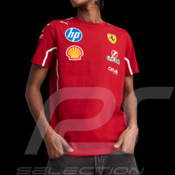Ferrari T-Shirt F1 Team Leclerc / Hamilton Puma Dunkelrot 763945-01 - unisex