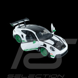 Porsche 911 GT3 RS Type 992 2024 Weissach Package White / Green Stripes 1/18 Solido S1812107