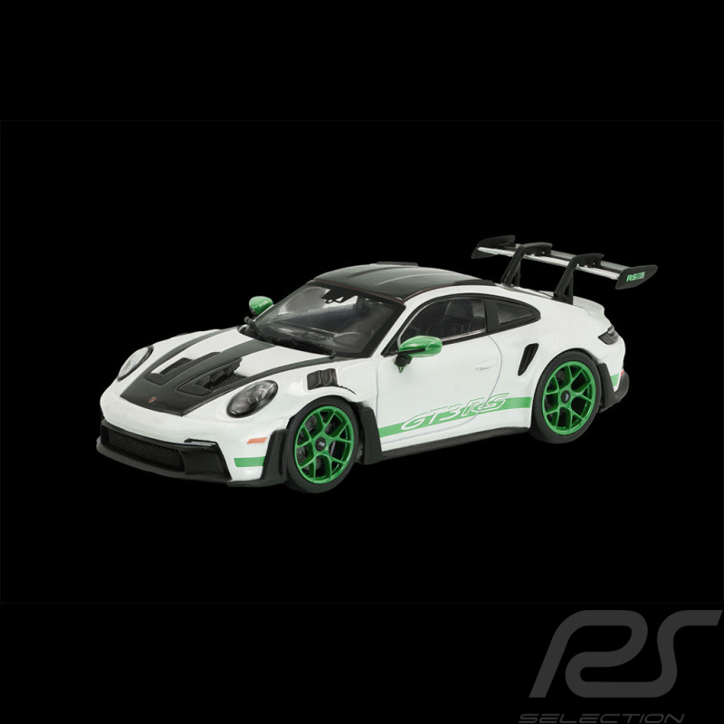 Porsche 911 GT3 RS Typ 992 2023 Weissach Package Weiß / Grüne Streifen 1/43 Solido S4314801