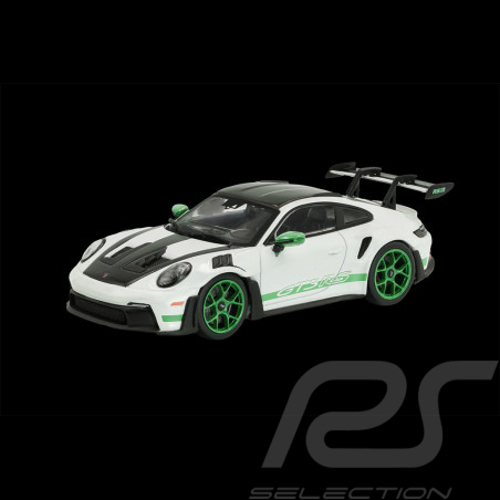 Porsche 911 GT3 RS Type 992 2023 Weissach Package White / Green Stripes 1/43 Solido S4314801