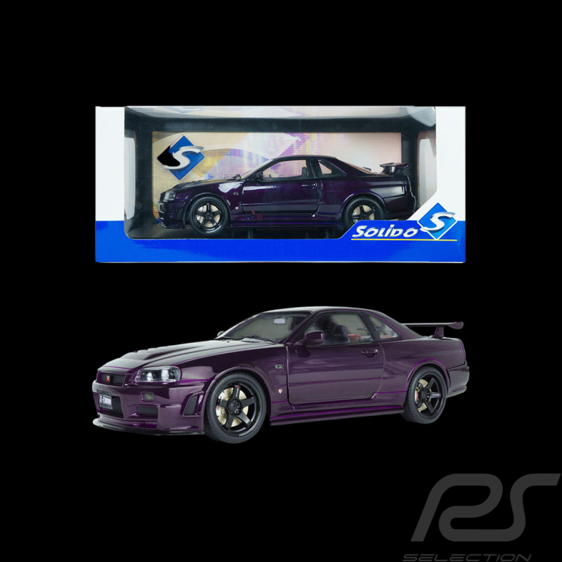 Nissan Skyline GT-R R34 Z-Tune 1999 Midnight Purple 1/18 Solido S1804311